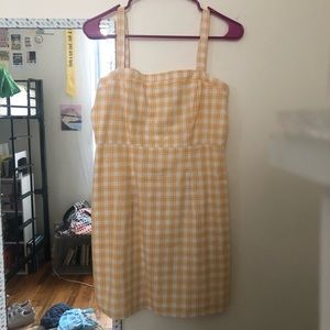 Yellow Plaid Cami Dress